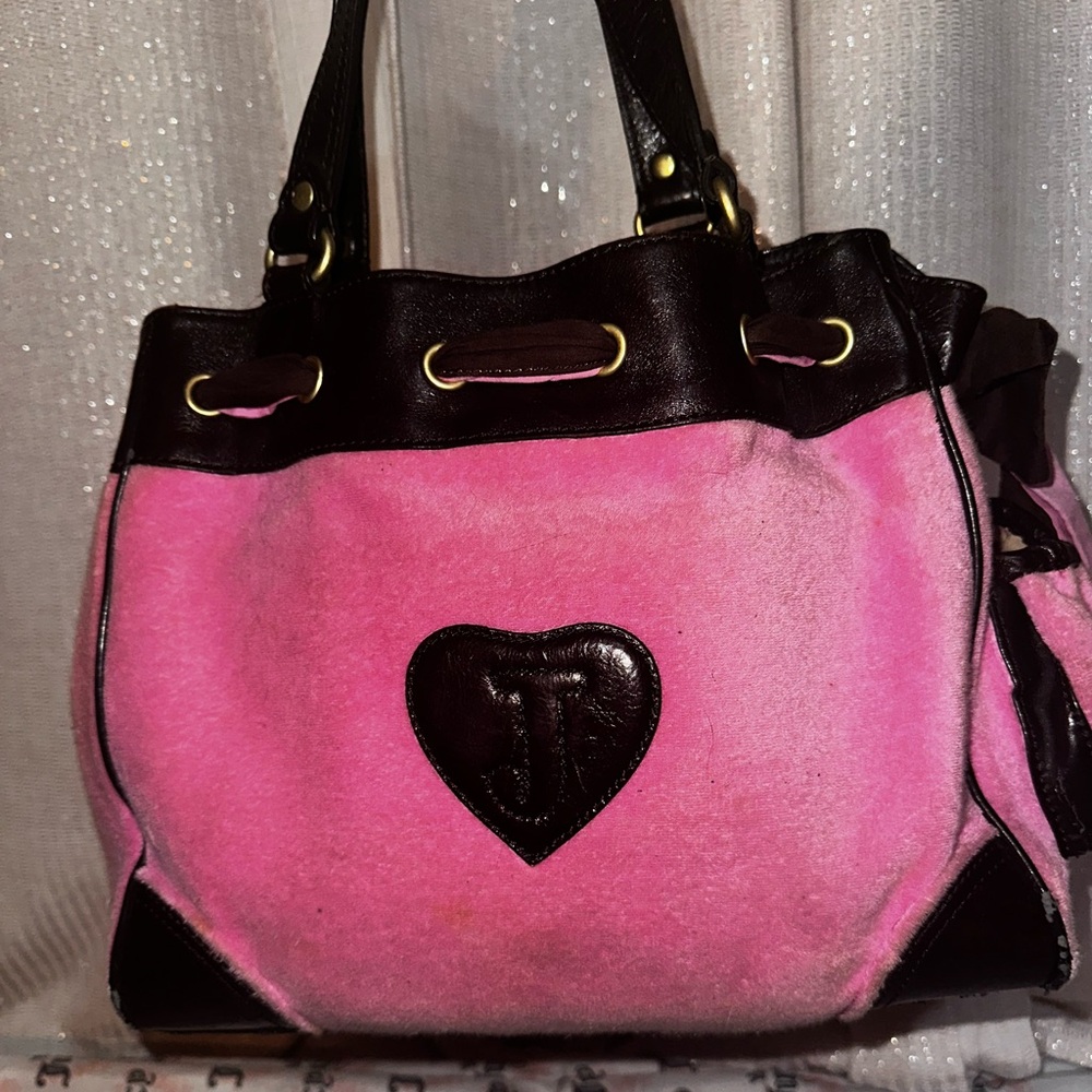 * SOLD *Juicy Couture Pink and Brown rare vintage daydreamer Bag - Picture 2 of 15